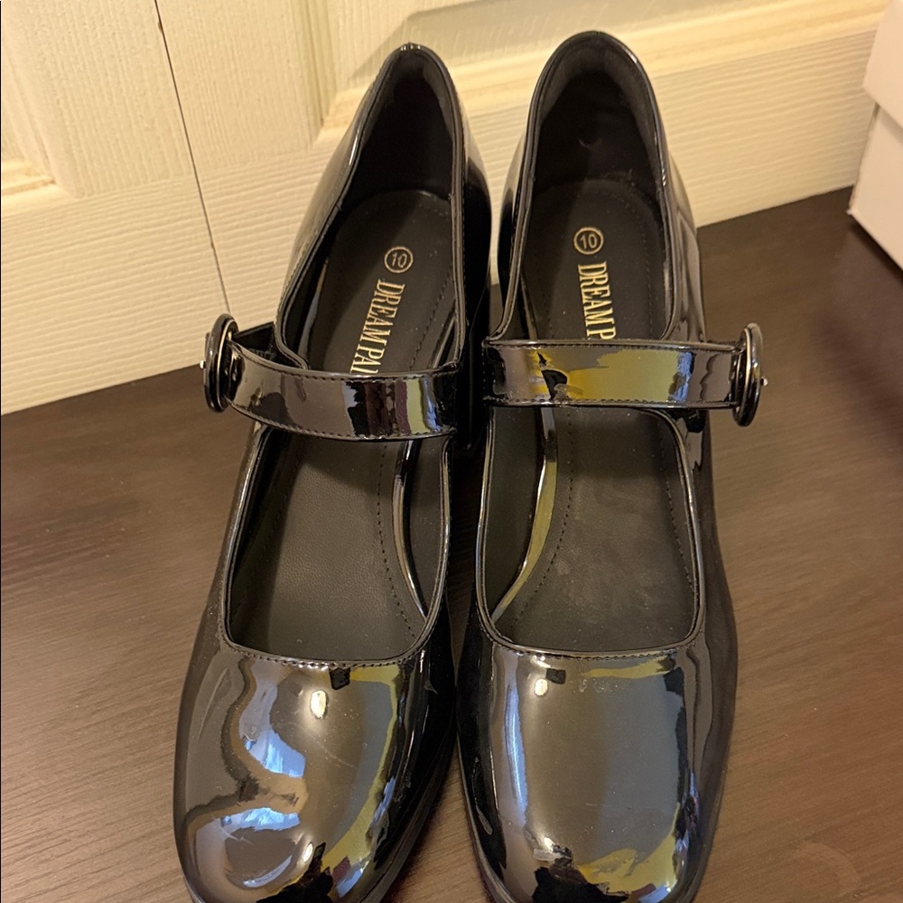 Dream Pair Black Patent Mary Jane Flats